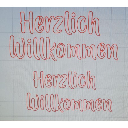 Schablone Herzlich Willkommen