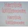 Schablone Herzlich Willkommen