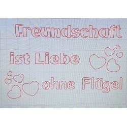 Schablone Freundschaft....