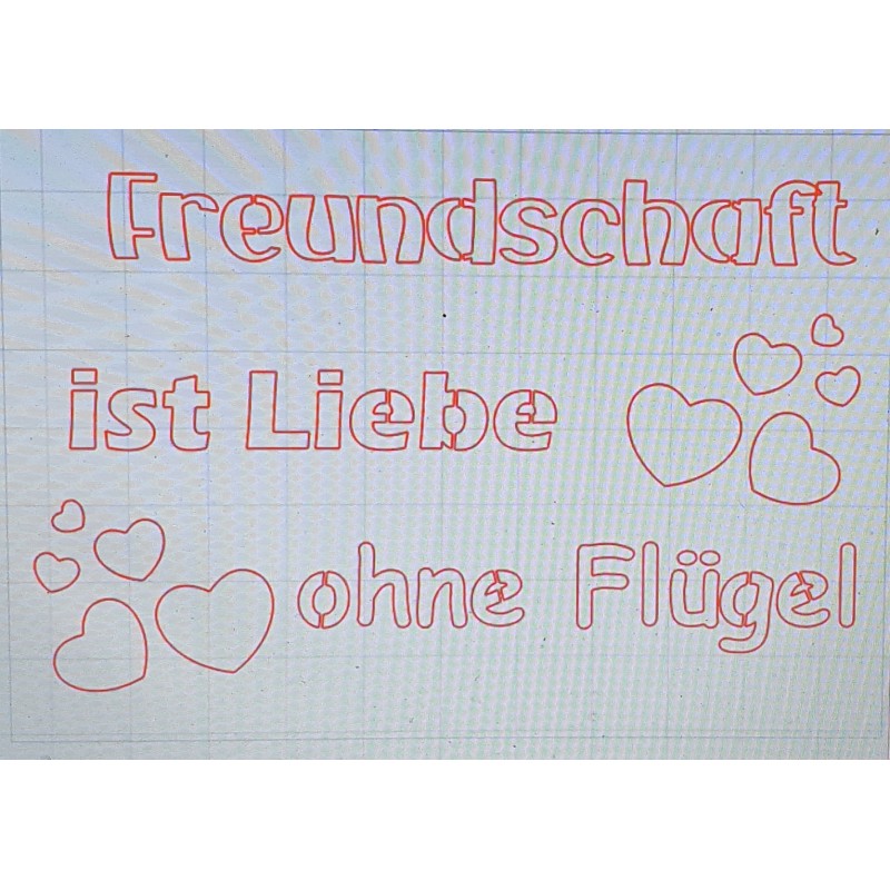 Schablone Freundschaft....