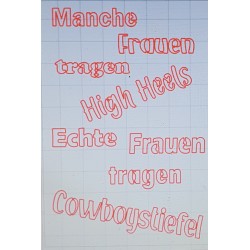 Schablone Echte Frauen....