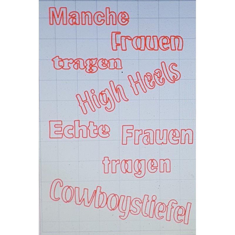 Schablone Echte Frauen....