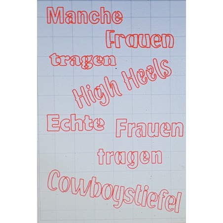 Schablone Echte Frauen....