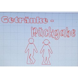 Schablone Getränke Rückgabe