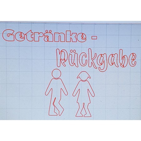 Schablone Getränke Rückgabe