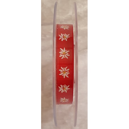 Dekoband Edelweiss rot