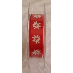 Dekoband Edelweiss rot