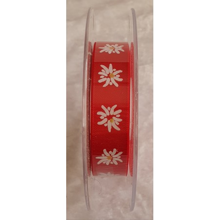Dekoband Edelweiss rot