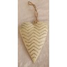 Herz Metall creme/silber