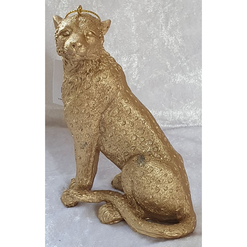 Gepard Polyresin goldfarbig