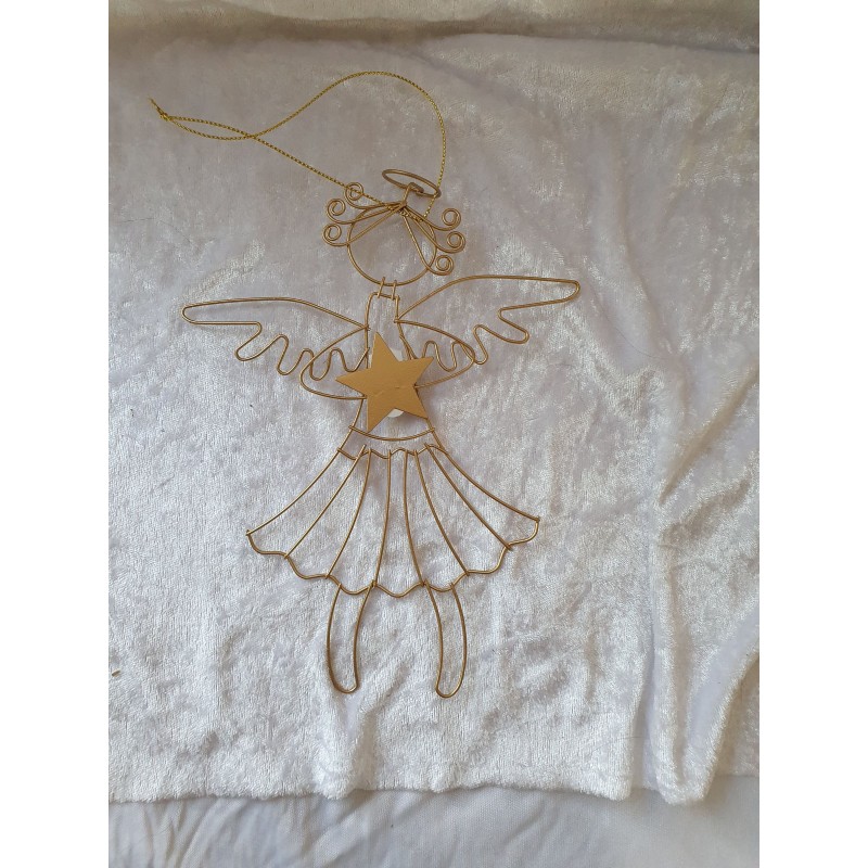 Draht Engel goldfarbig