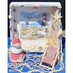 Maritim Rahmen mit Servietten Technik &Led