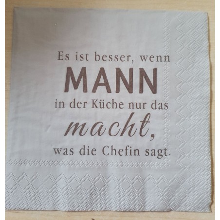 Servietten Mann in der Küche....