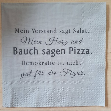 Servietten Mein Verstand sagt...