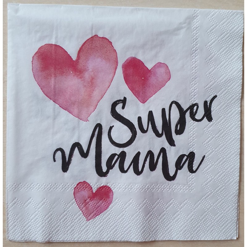 Servietten Super Mama