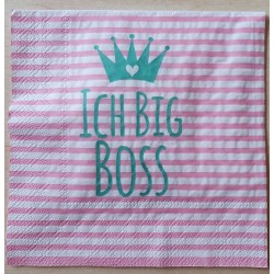 Servietten Ich Big Boss rosa