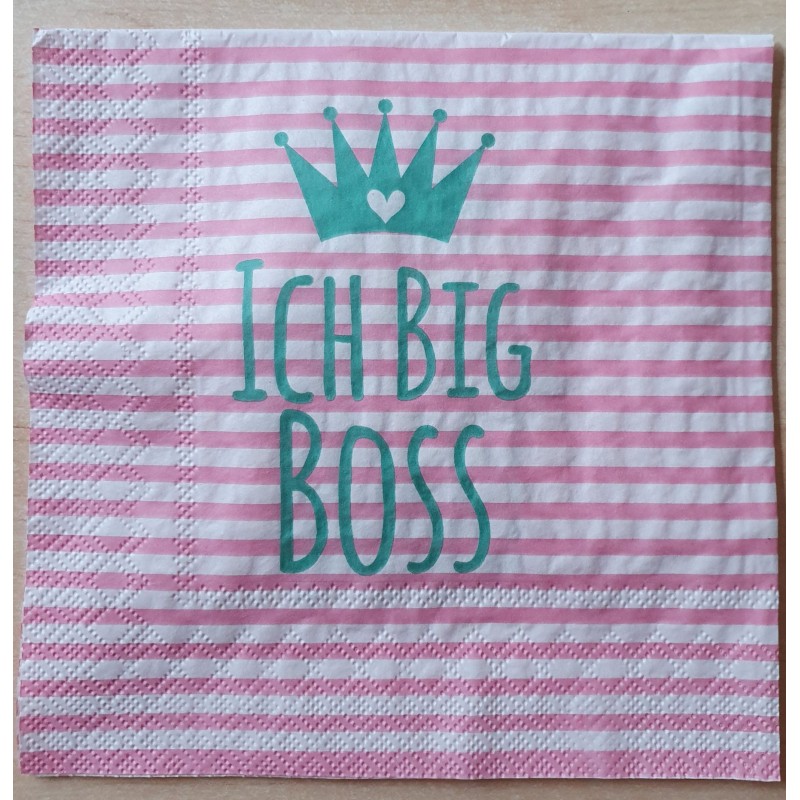 Servietten Ich Big Boss rosa