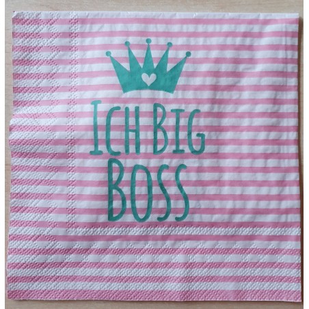 Servietten Ich Big Boss rosa