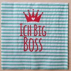Servietten Ich Big Boss grün