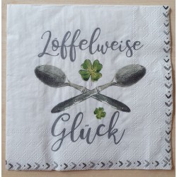 Servietten Löffelweise Glück