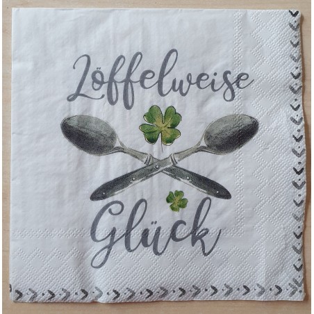 Servietten Löffelweise Glück