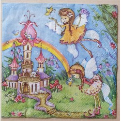 Servietten Elfen/Regenbogen