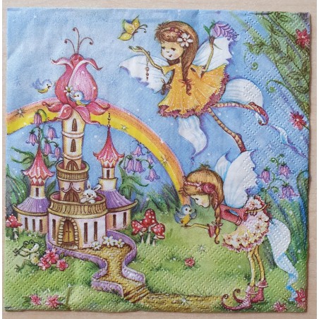 Servietten Elfen/Regenbogen