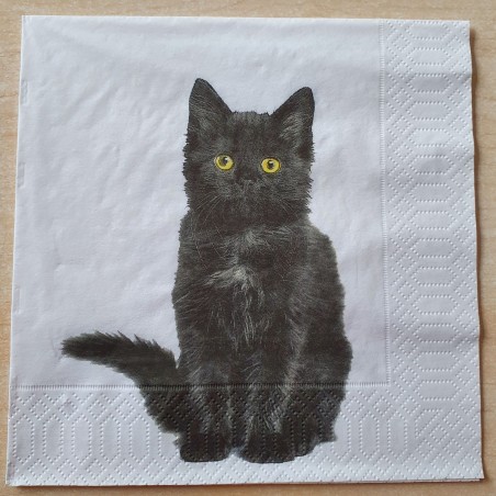 Servietten schwarze Katze
