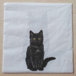 Servietten schwarze Katze