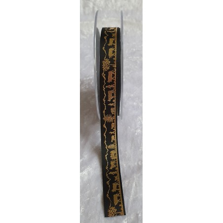 Dekoband Alpaufzug schwarz/gold