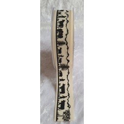Dekoband Alpaufzug creme/schwarz
