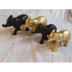 Elefant goldig Polyresin