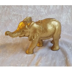 Elefant goldig Polyresin