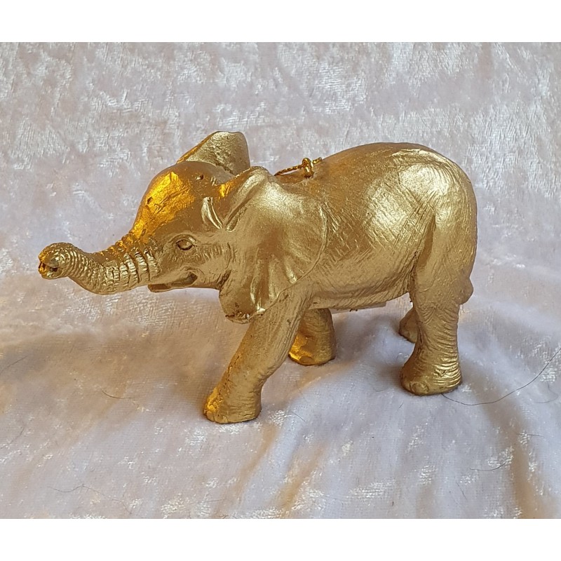 Elefant goldig Polyresin