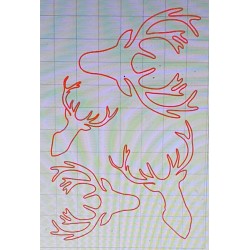 Schablone Hirschköpfe