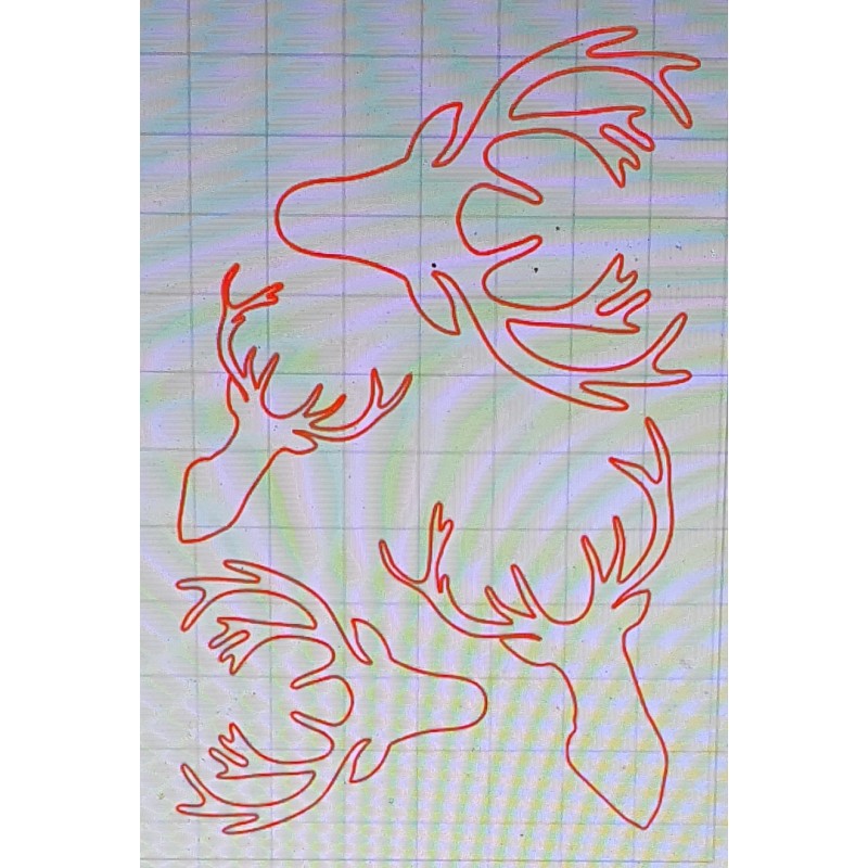 Schablone Hirschköpfe