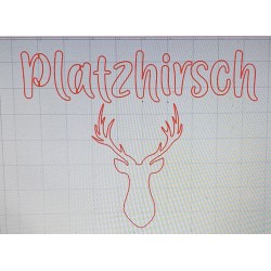 Schablone Platzhirsch