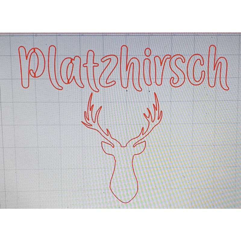 Schablone Platzhirsch