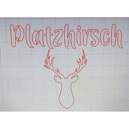 Schablone Platzhirsch