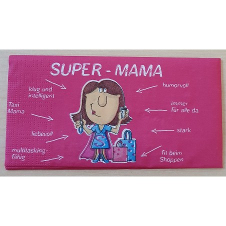 Servietten Super Mama