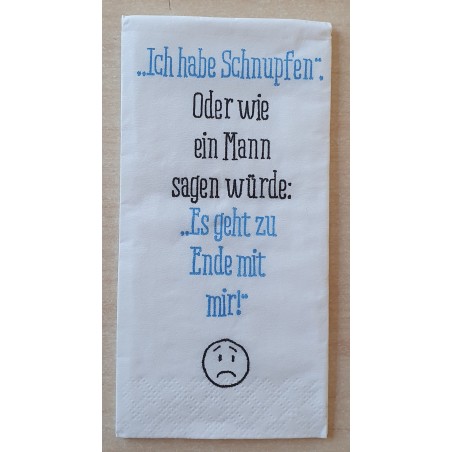 Taschentücher Ich habe Schnupfen....