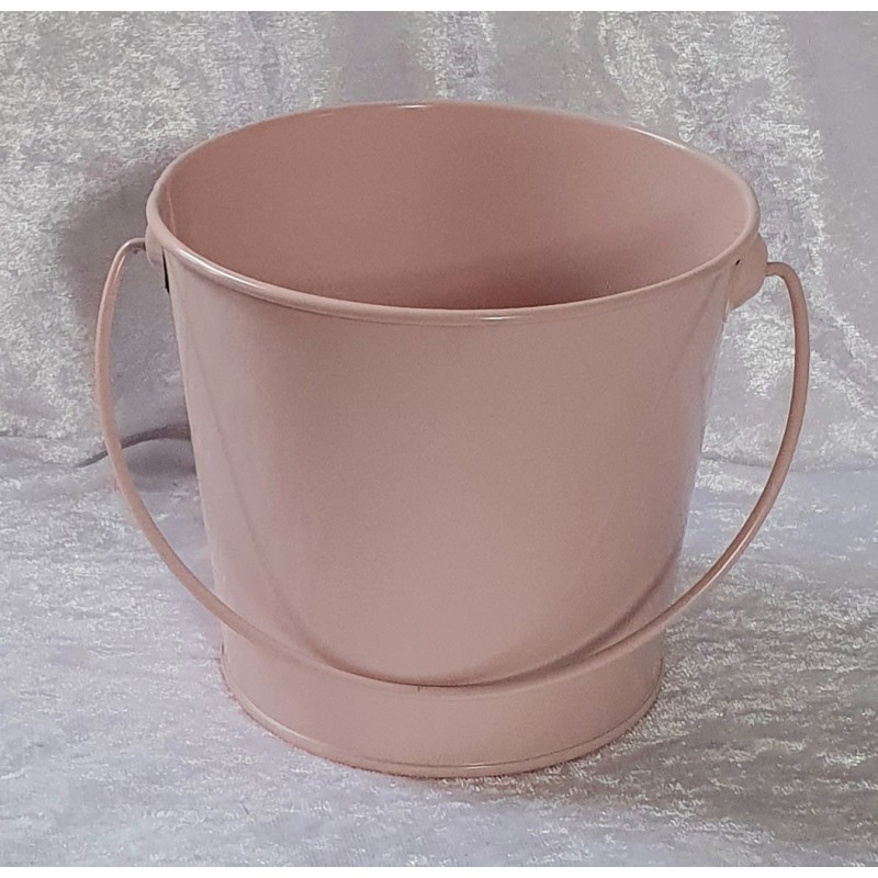 Metall Eimer rosa