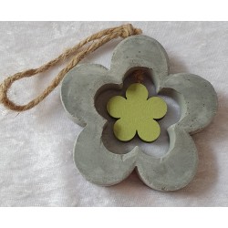 Beton Blume zum Hängen grün