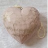 Holz Herz rosa/gold