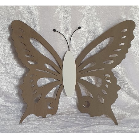 Holz Schmetterling taupe