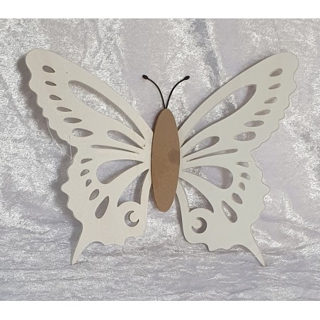 Holz Schmetterling weiss