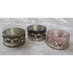 Teelicht Glas rosa