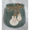Windlicht Glas Muscheln blau