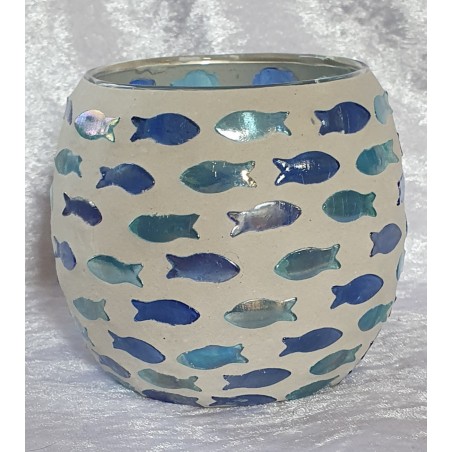 Windlicht Glas Fische
