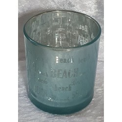 Windlicht Glas Beach türkis